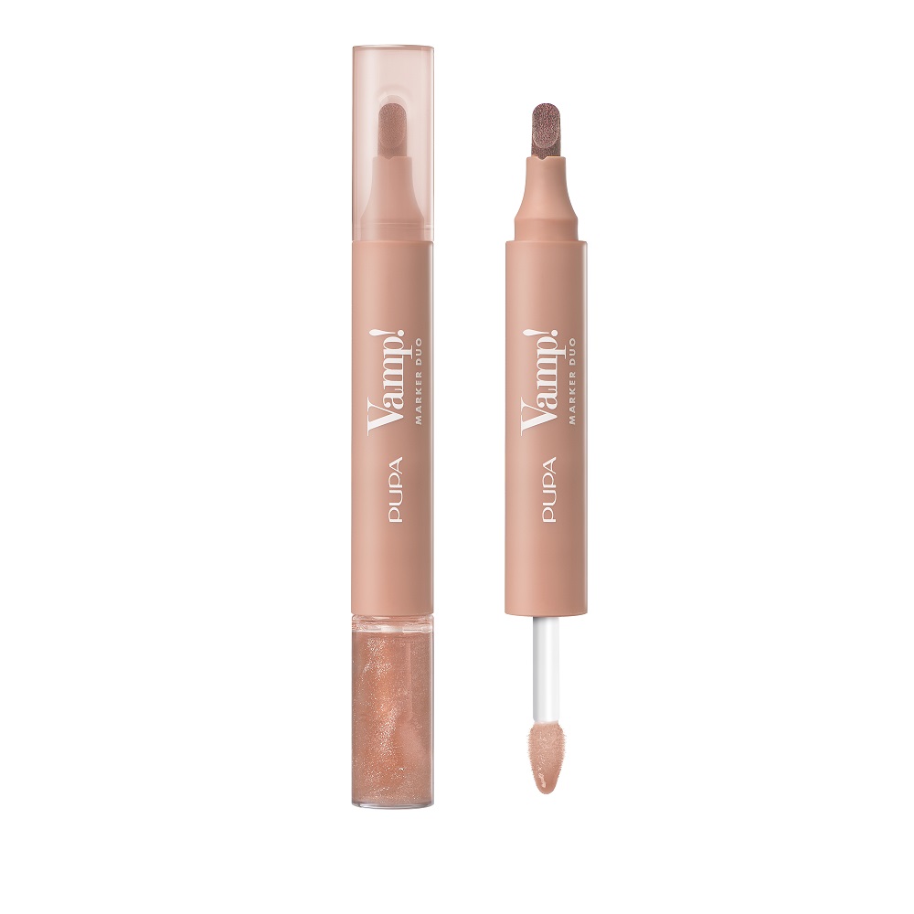 Vamp! Marker Duo Marker do Ust i Olejkowy Błyszczyk 2w1 001 Watery Nude