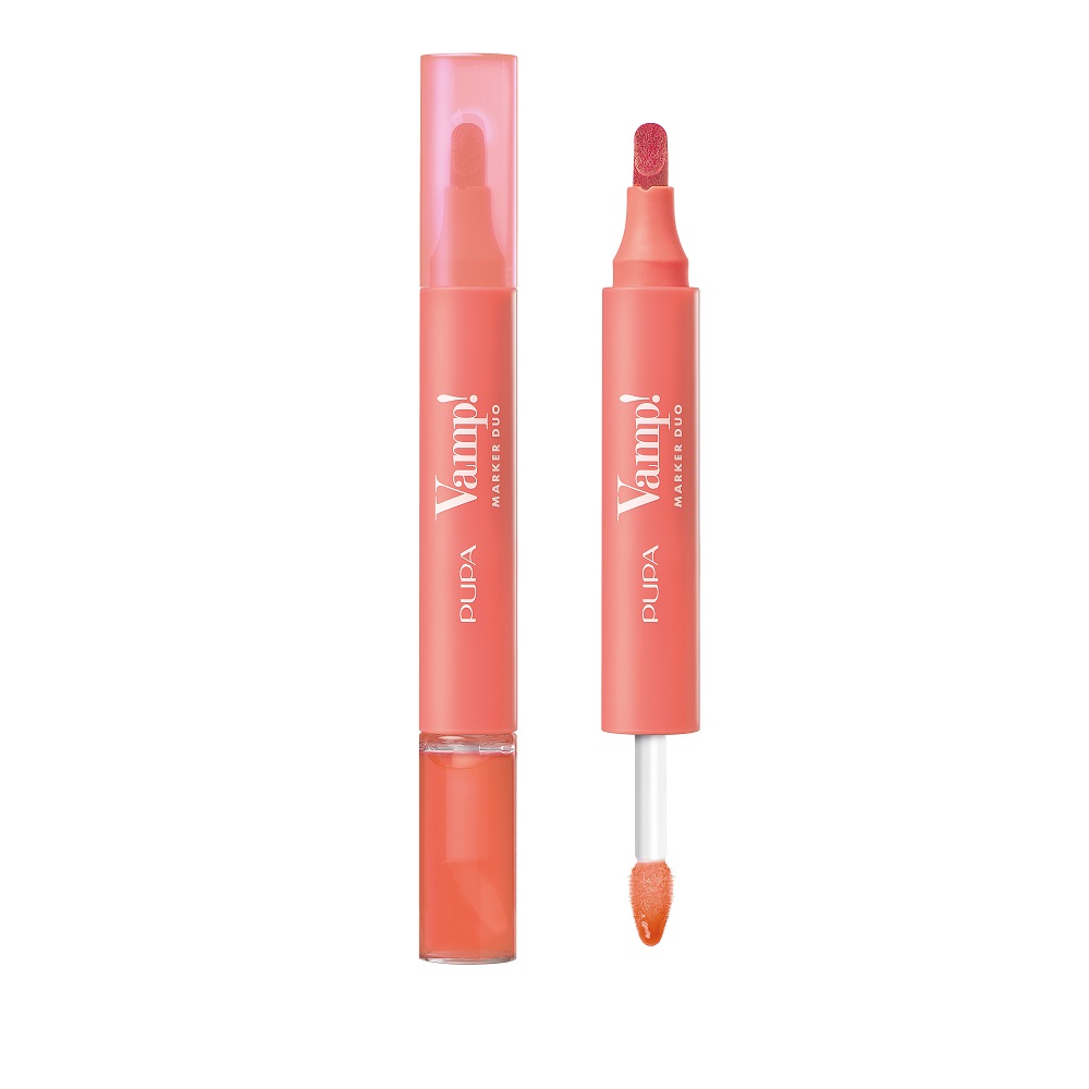 Vamp! Marker Duo Marker do Ust i Olejkowy Błyszczyk 2w1 008 Orange Sorbet