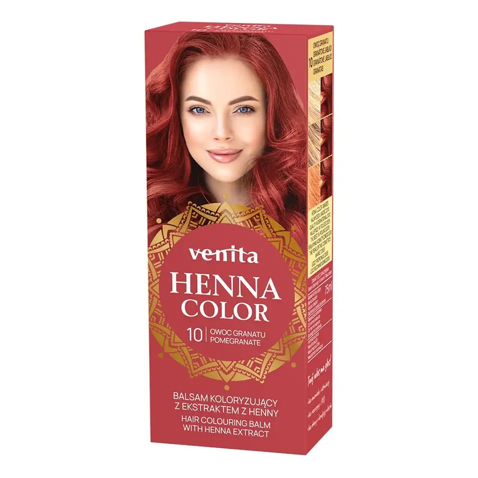 Henna Color Balsam Koloryzujący do Włosów z Ekstraktem z Henny 10 Owoc Granatu