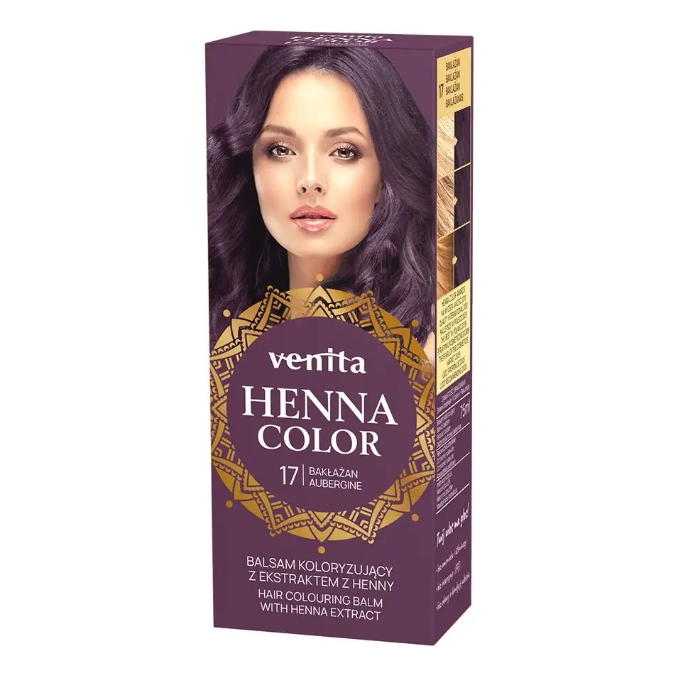 Henna Color Balsam Koloryzujący do Włosów z Ekstraktem z Henny 17 Bakłażan