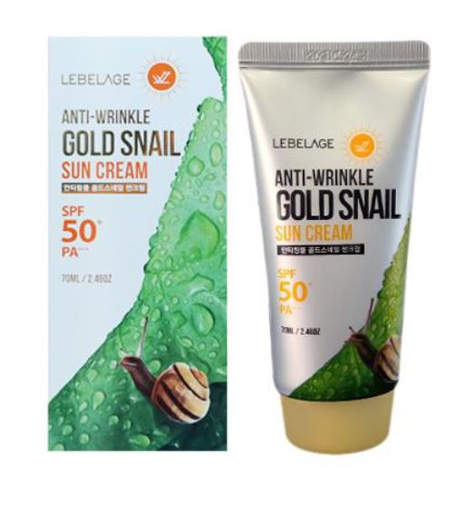 Anti-Wrinkle Gold Snail Krem do Twarzy z Filtrem SPF50+ PA+++ i Ekstraktem z Śluzu Ślimaka