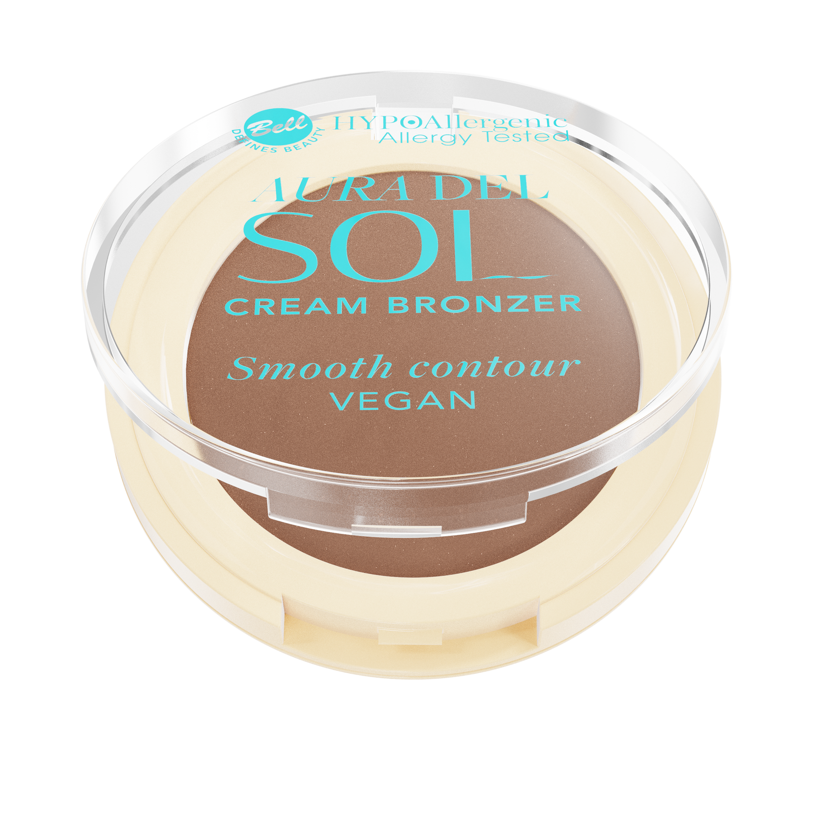 Aura Del Sol Hypoalergiczny Kremowy Bronzer z Drobinkami 01 Golden Mirage