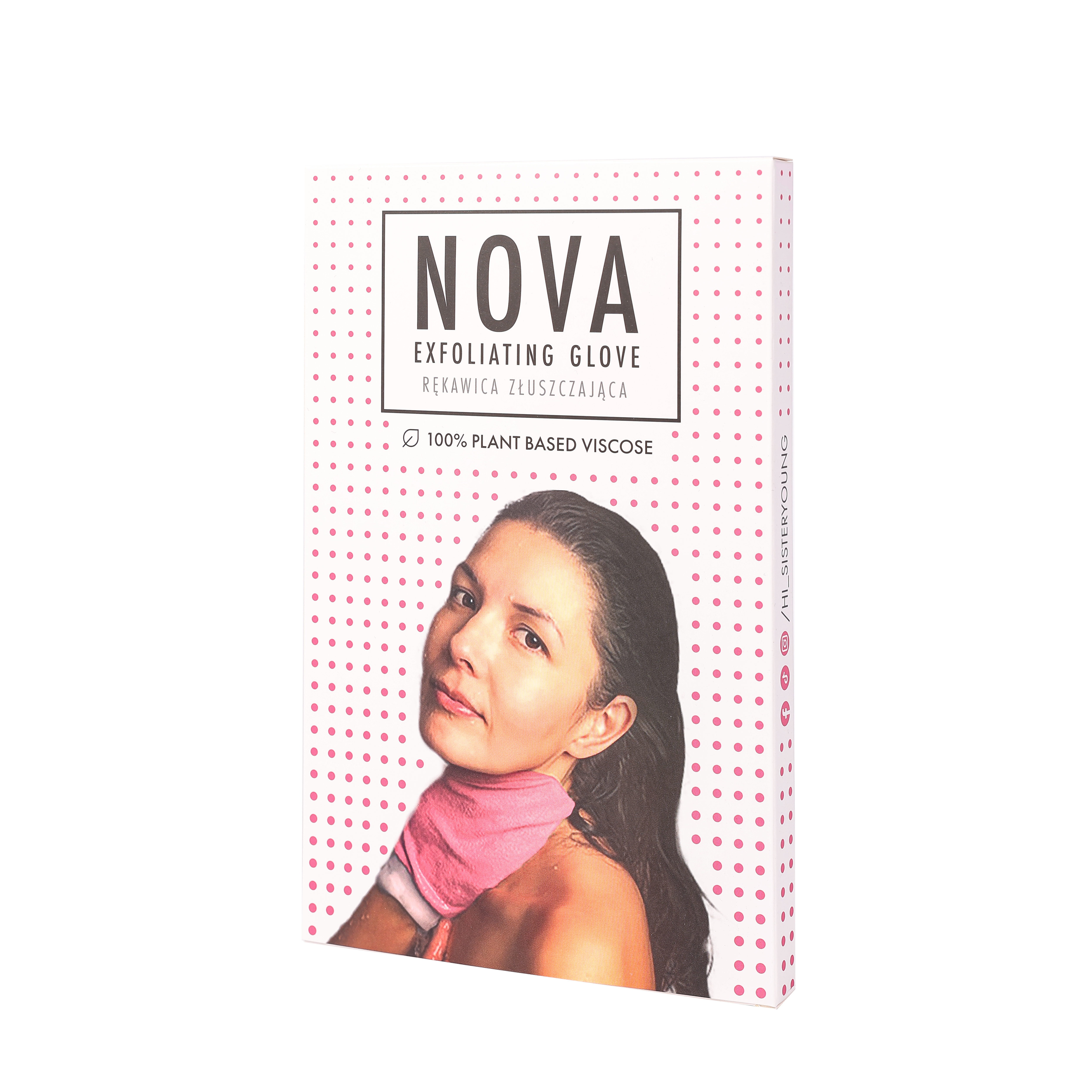 Nova Złuszczająca Rękawica do Peelingu Ciała Pink