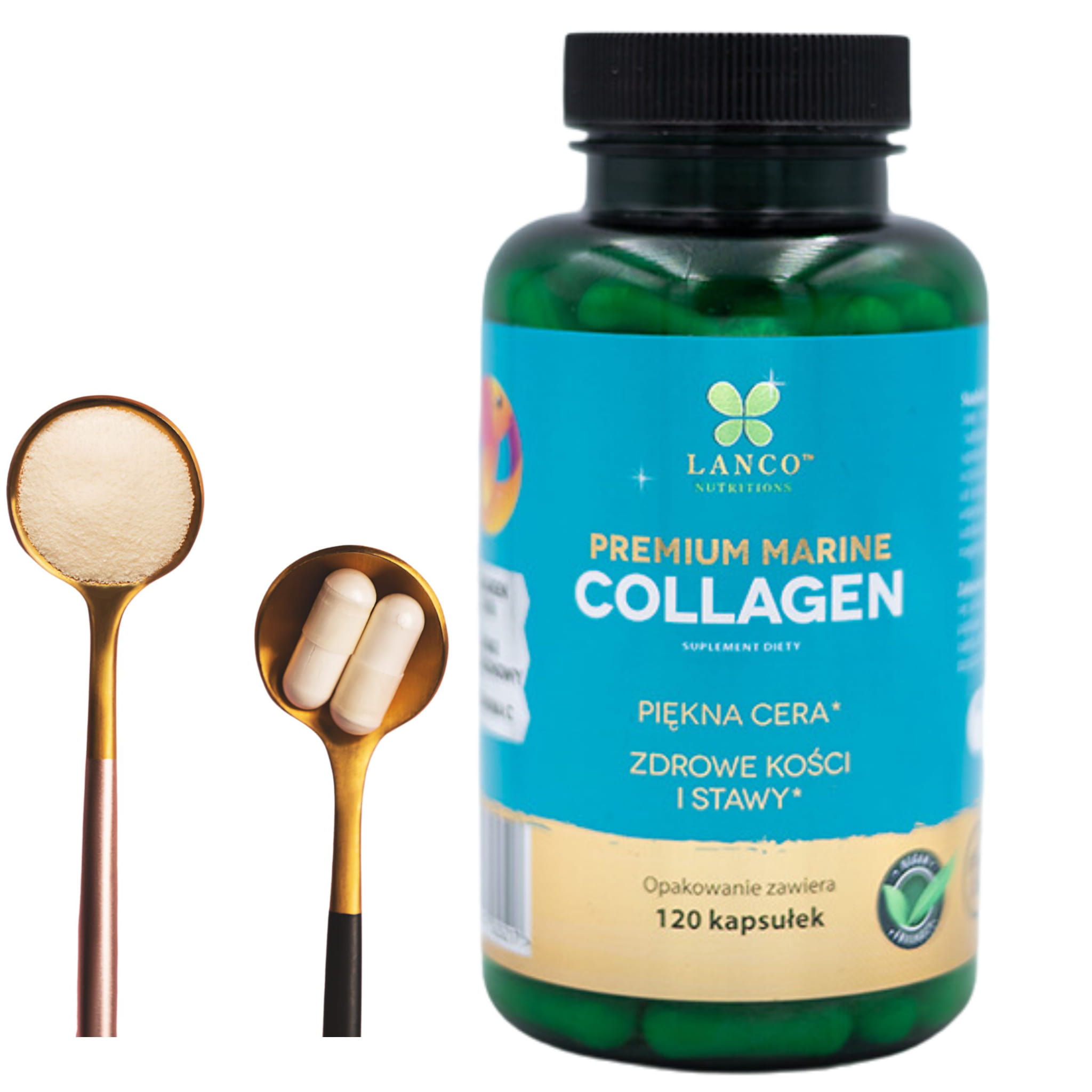 Коллаген морской Lanco Premium Marine Collagen Naticol, с гиалуроновой кислотой и витамином C, капсулы — фото 5