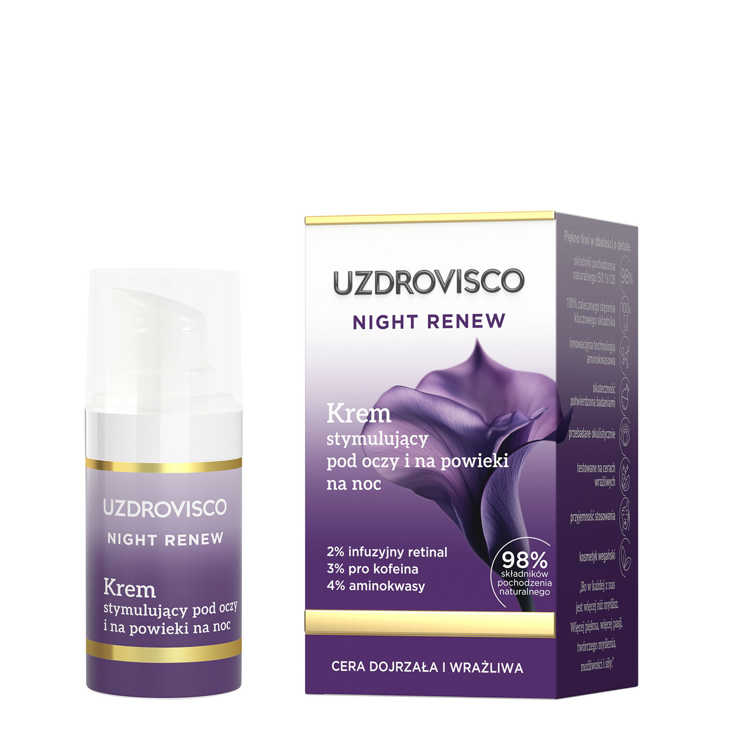 kem stymulujący z retinalem pod oczy i na powieki na noc