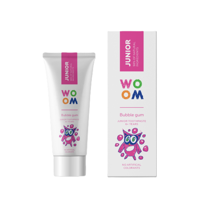 Junior Bubble Gum Pasta do Zębów dla Dzieci 6+ o Smaku Gumy Balonowej