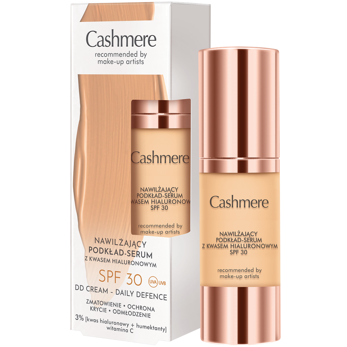 Nawilżający Podkład-Serum SPF30 Warm Beige