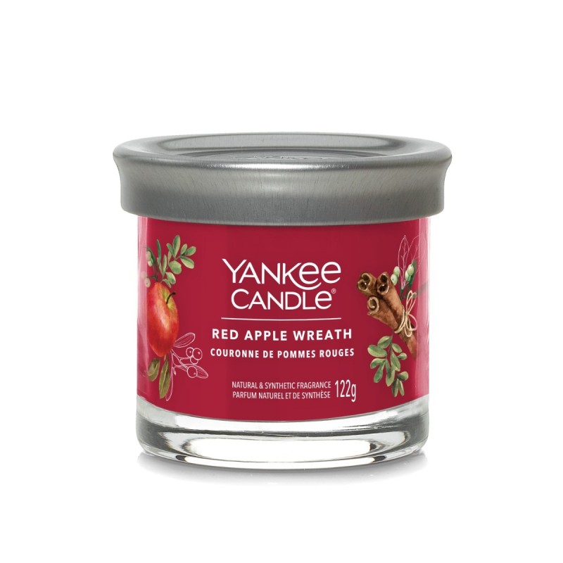 Tumbler Świeca w Małym Słoiku Red Apple Wreath
