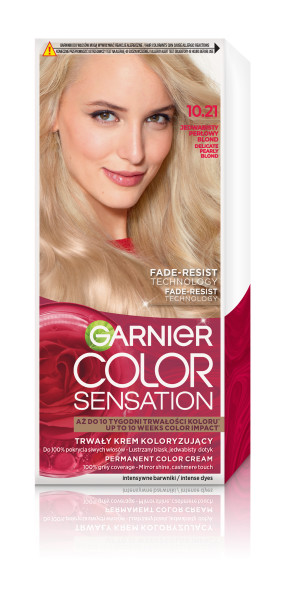 Color Sensation Trwały Krem Koloryzujący do Włosów 10.21 Jedwabisty Perłowy Blond