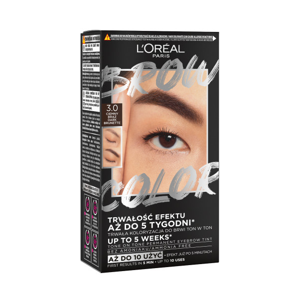 Brow Color Zestaw do Koloryzacji Brwi 3.0 Ciemny Brąz