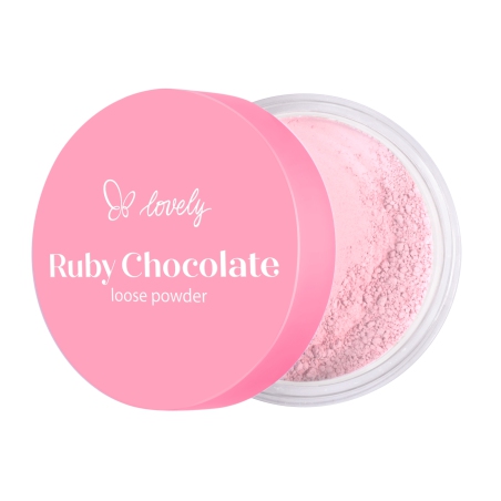 Ruby Chocolate Loose Powder różowy sypki puder do twarzy Pink