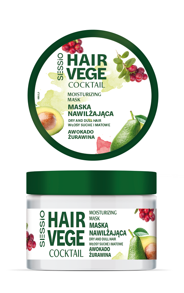 Hair Vege Cocktail Maska Nawilżająca Awokado Żurawina