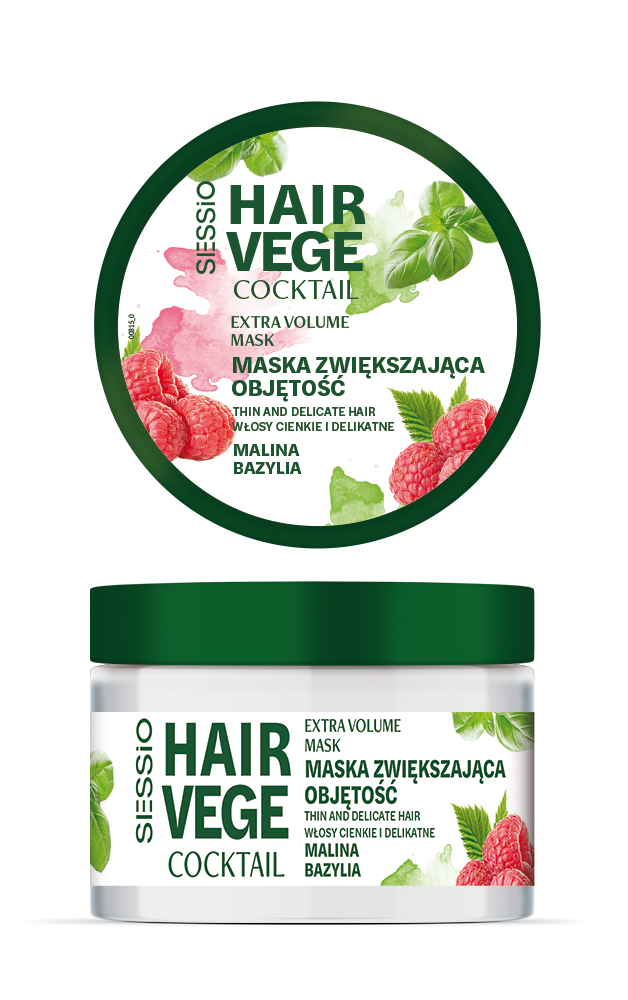 Hair Vege Cocktail Maska Zwiększająca Objętość Malina Bazylia