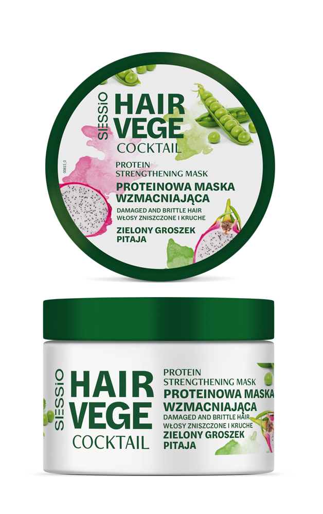 Hair Vege Cocktail Proteinowa Maska Wzmacniająca Zielony Groszek Pitaja