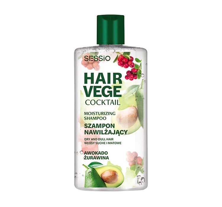 Hair Vege Cocktail Szampon Nawilżający Awokado Żurawina