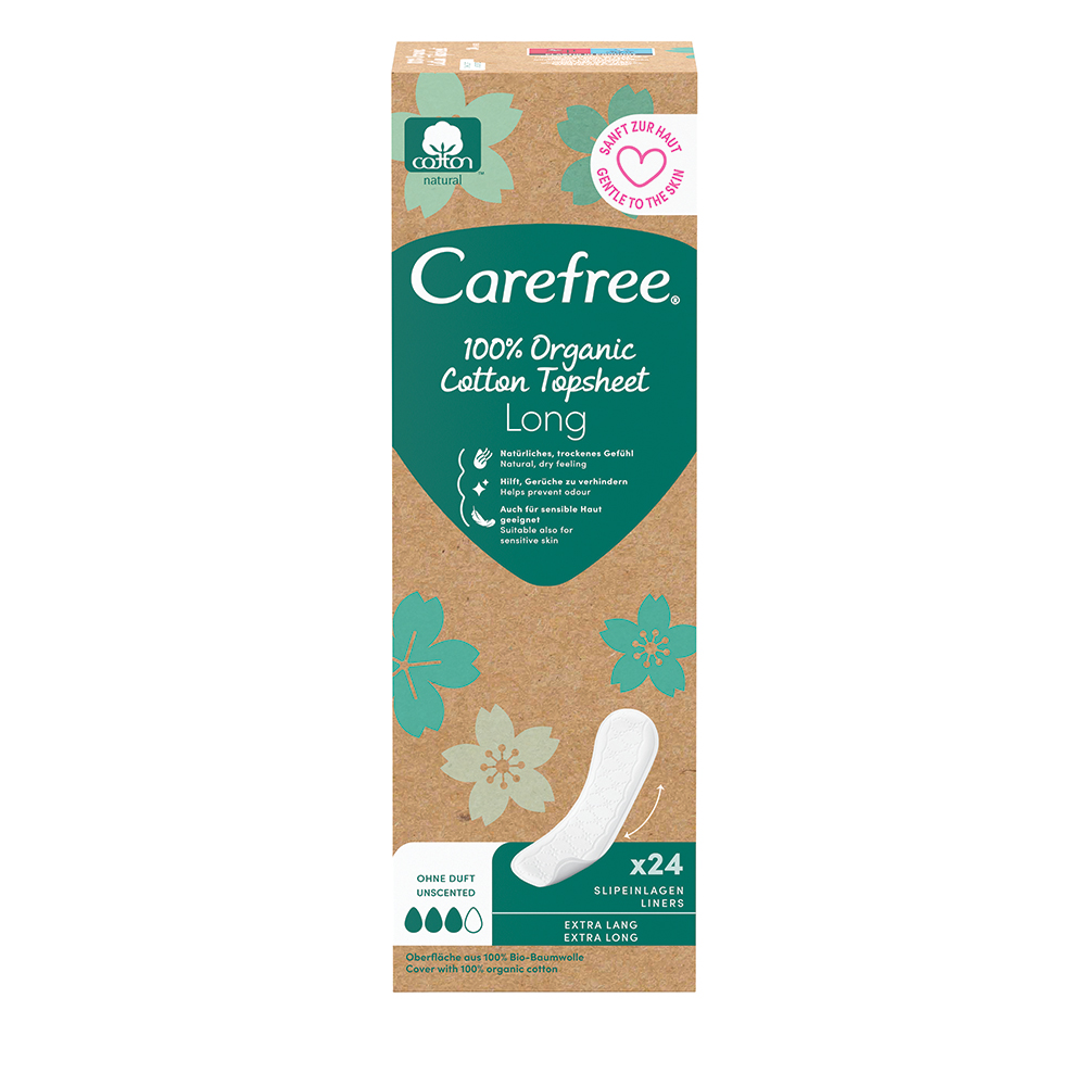 100% Organic Long Wkładki Higieniczne Bezzapachowe