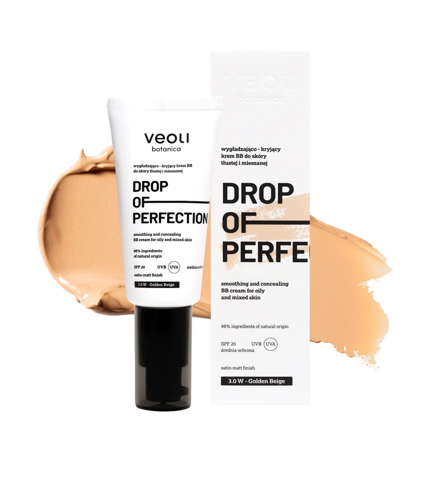 Drop of Perfection Wygładzająco-Kryjący Krem BB SPF20 3,0 W Golden Beige
