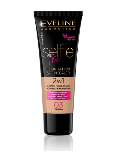 Eveline Selfie Time Podkład Kryjąco-Nawilżający 03 Vanilla