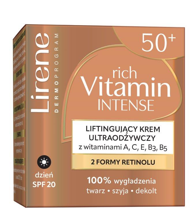 Rich Vitamin Intense Liftingujący Krem Odżywczy 50+ z Witaminami i Filtrem SPF20