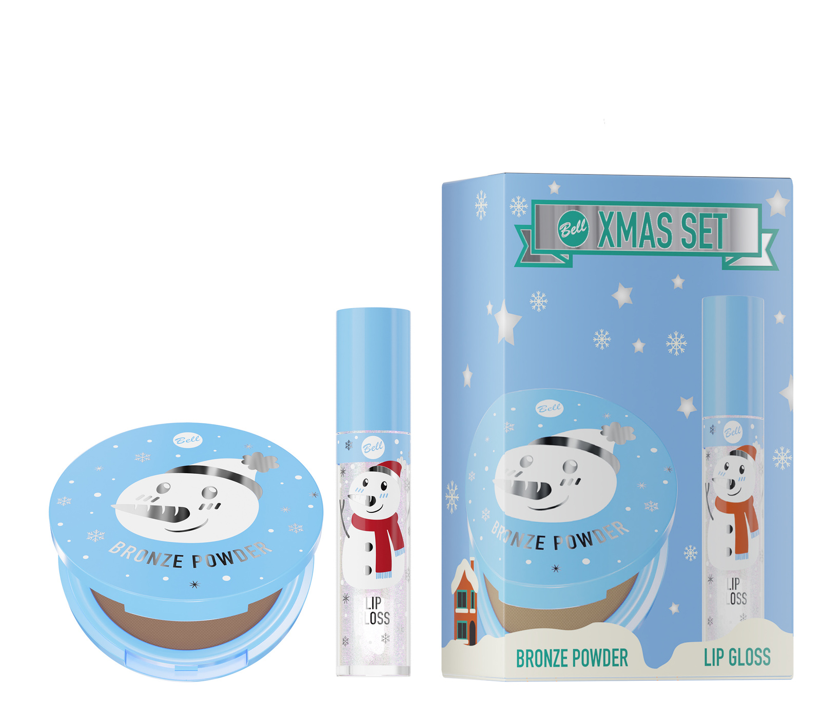 Xmas Set Zestaw Prezentowy Bronzer + Błyszczyk do Ust