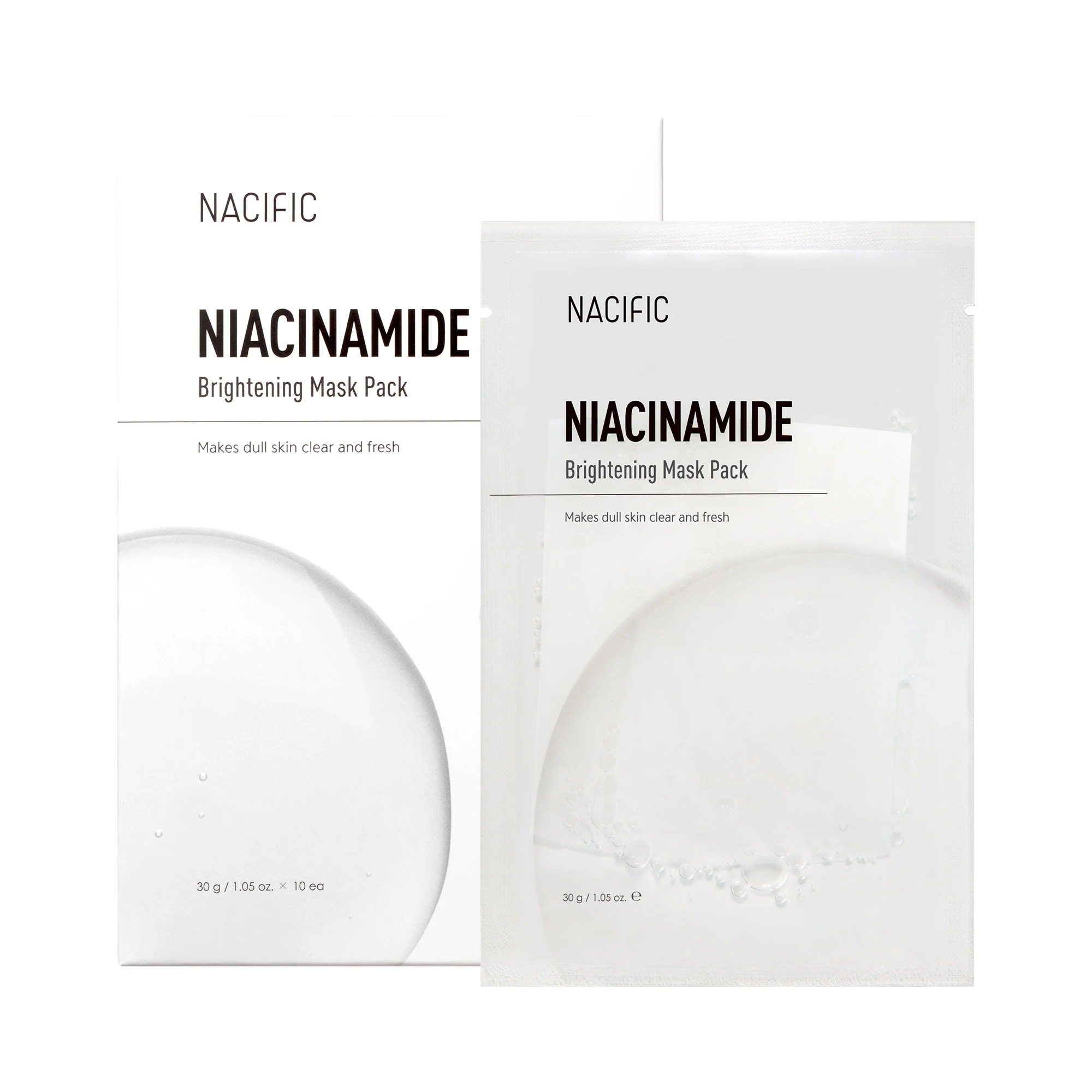 Niacinamide Brightening Mask Pack Zestaw Rozjaśniających Maseczek w Płachcie