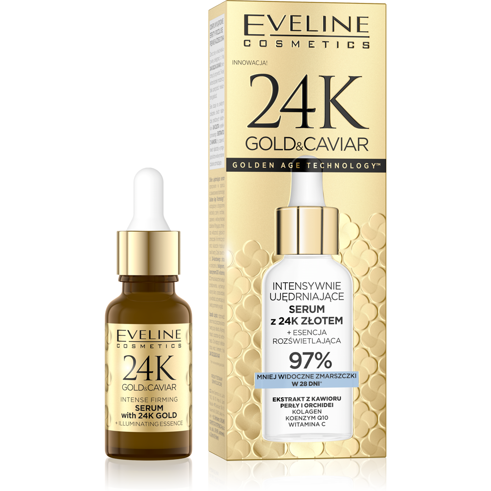 Eveline 24K Gold & Caviar Intensywnie Ujędrniające Serum z 24K Złotem