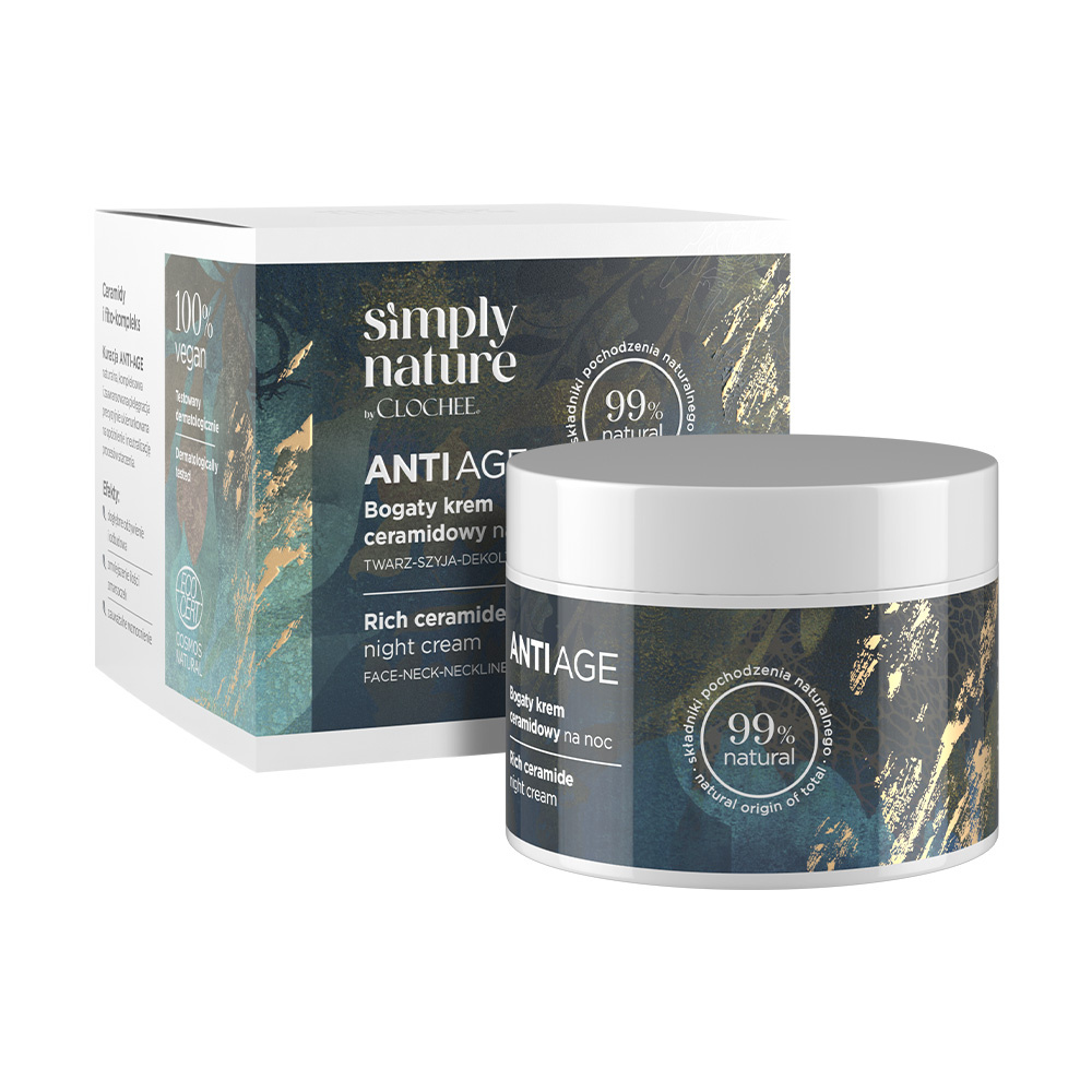 Simply Nature by Clochee Anti-Age Bogaty Krem Ceramidowy na Noc