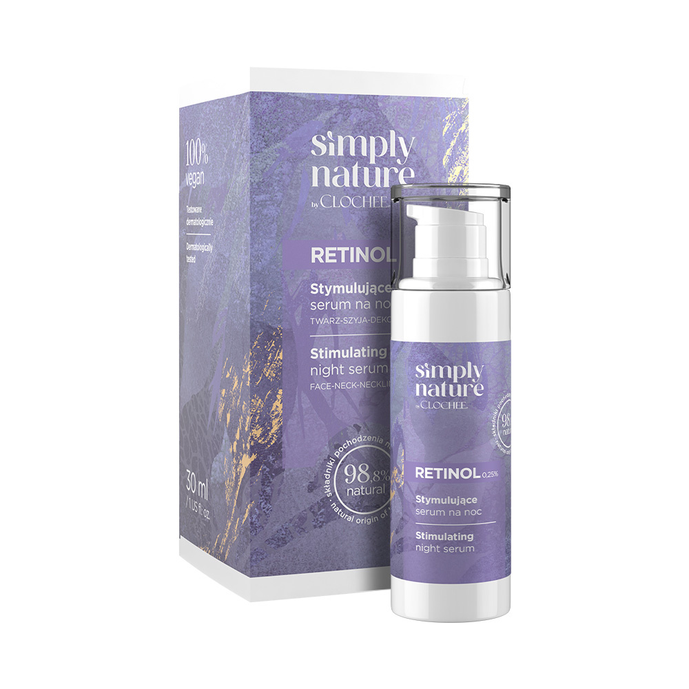 Simply Nature by Clochee Retinol Stymulujące Serum do Twarzy na Noc