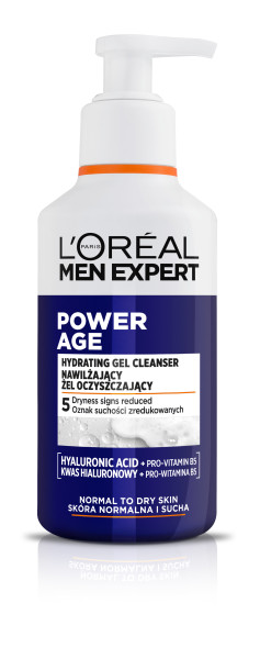 Men Expert Power Age Nawilżający Żel Oczyszczający do Twarzy
