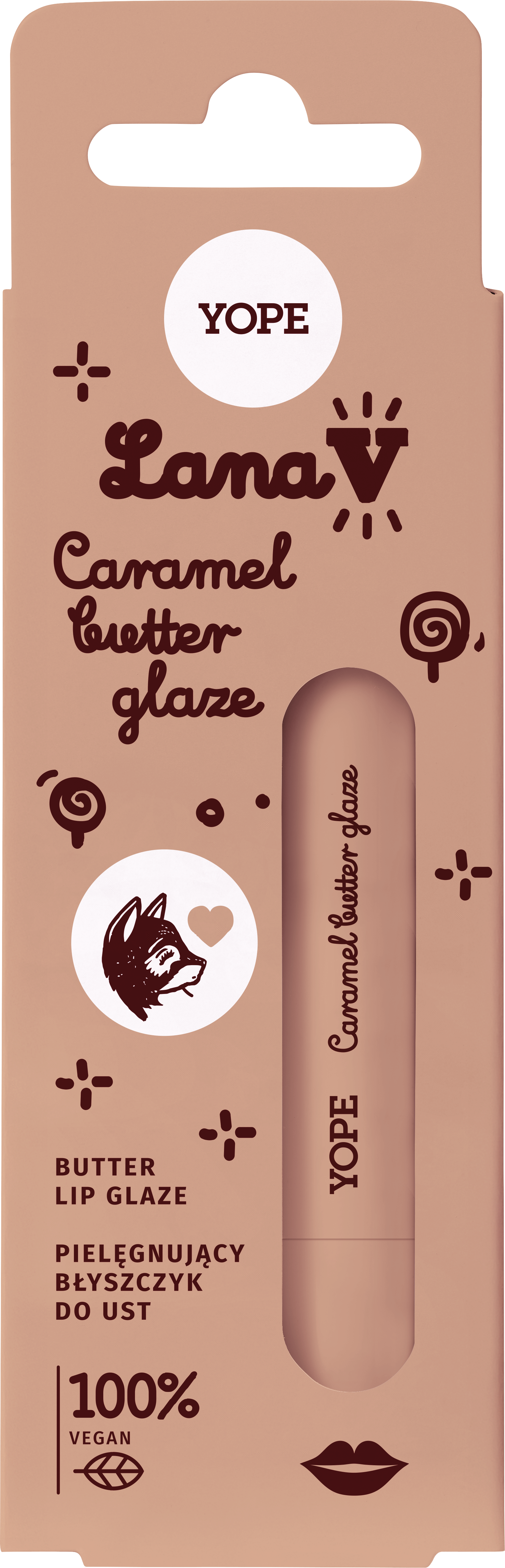 Lana V Pielęgnujący Błyszczyk do Ust Caramel Butter Glaze