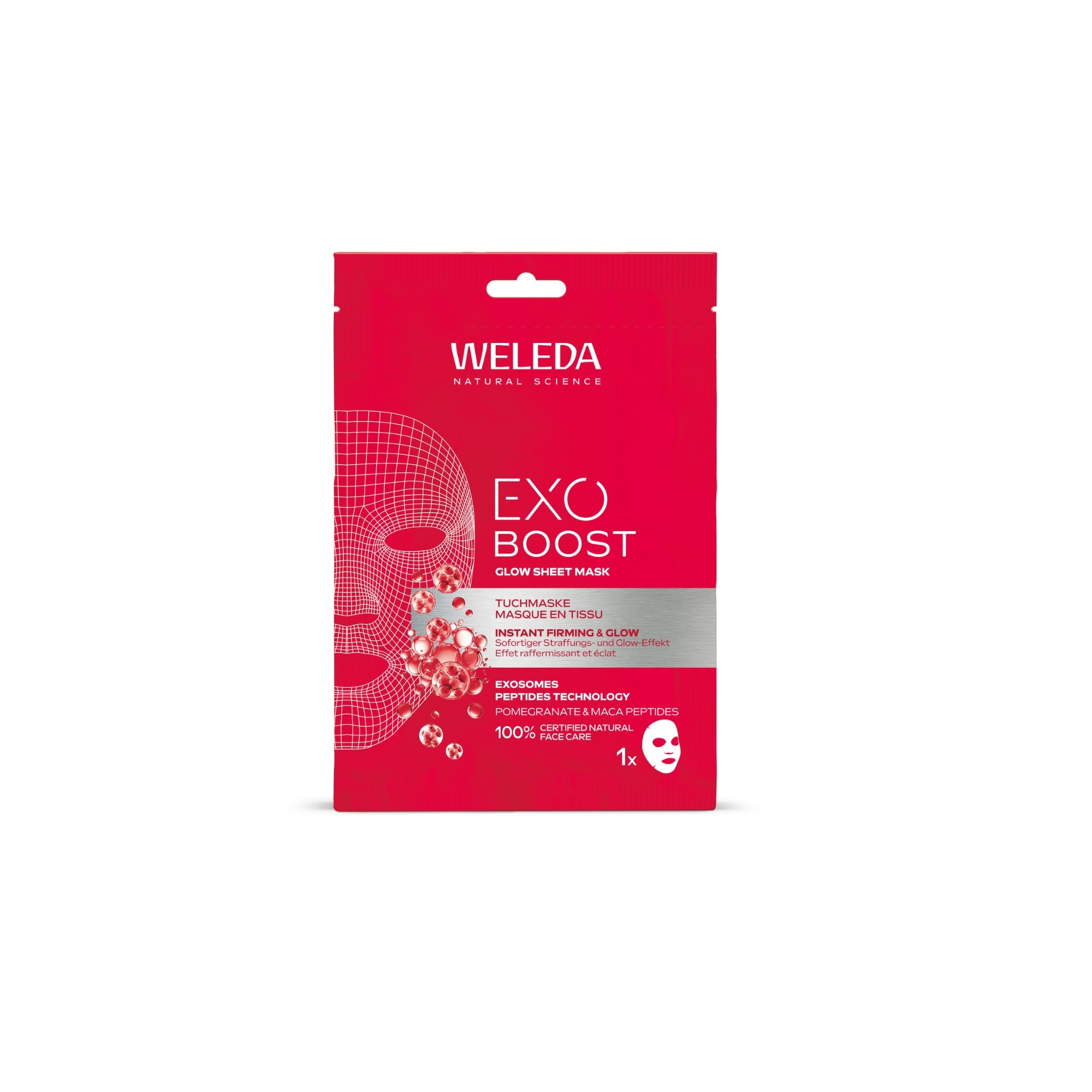 Exo Boost Glow Maseczka w Płachcie z Granatem i Peptydami Maca