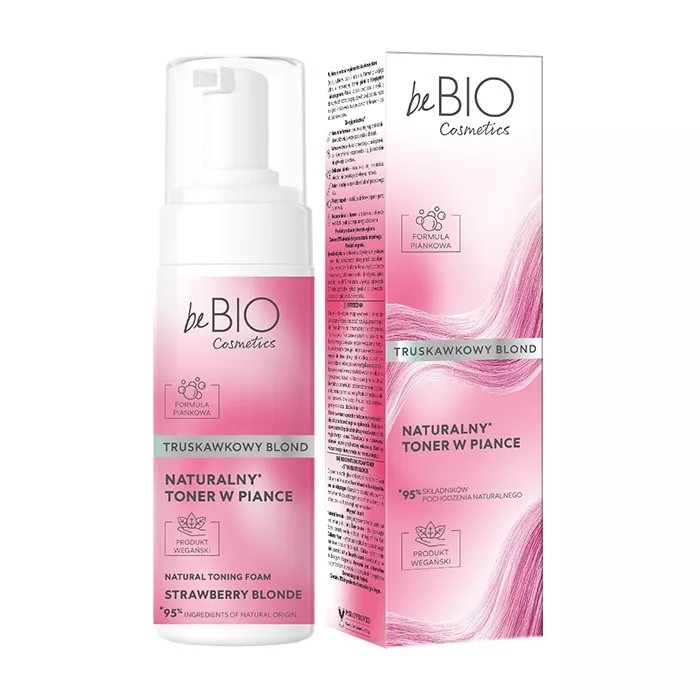 Cosmetics Naturalny Toner do Włosów w Piance Truskawkowy Blond