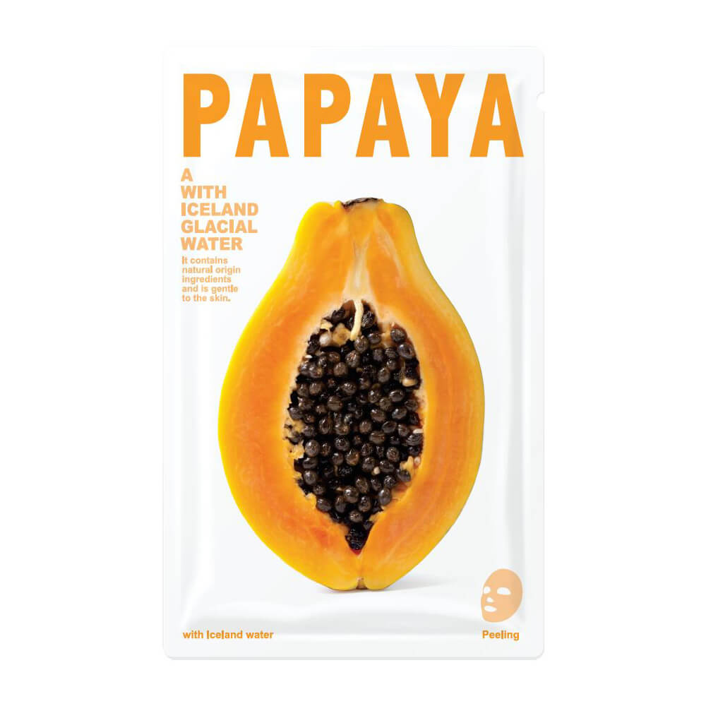 Wygładzająco-Rozjaśniająca Maska do Twarzy w Płachcie Papaja