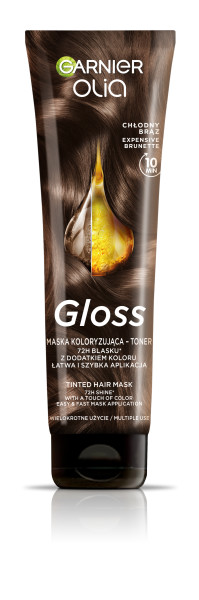 Olia Gloss Maska Tonująca do Włosów Chłodny Brąz