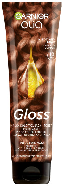 Olia Gloss Maska Tonująca do Włosów Miedziany Brąz