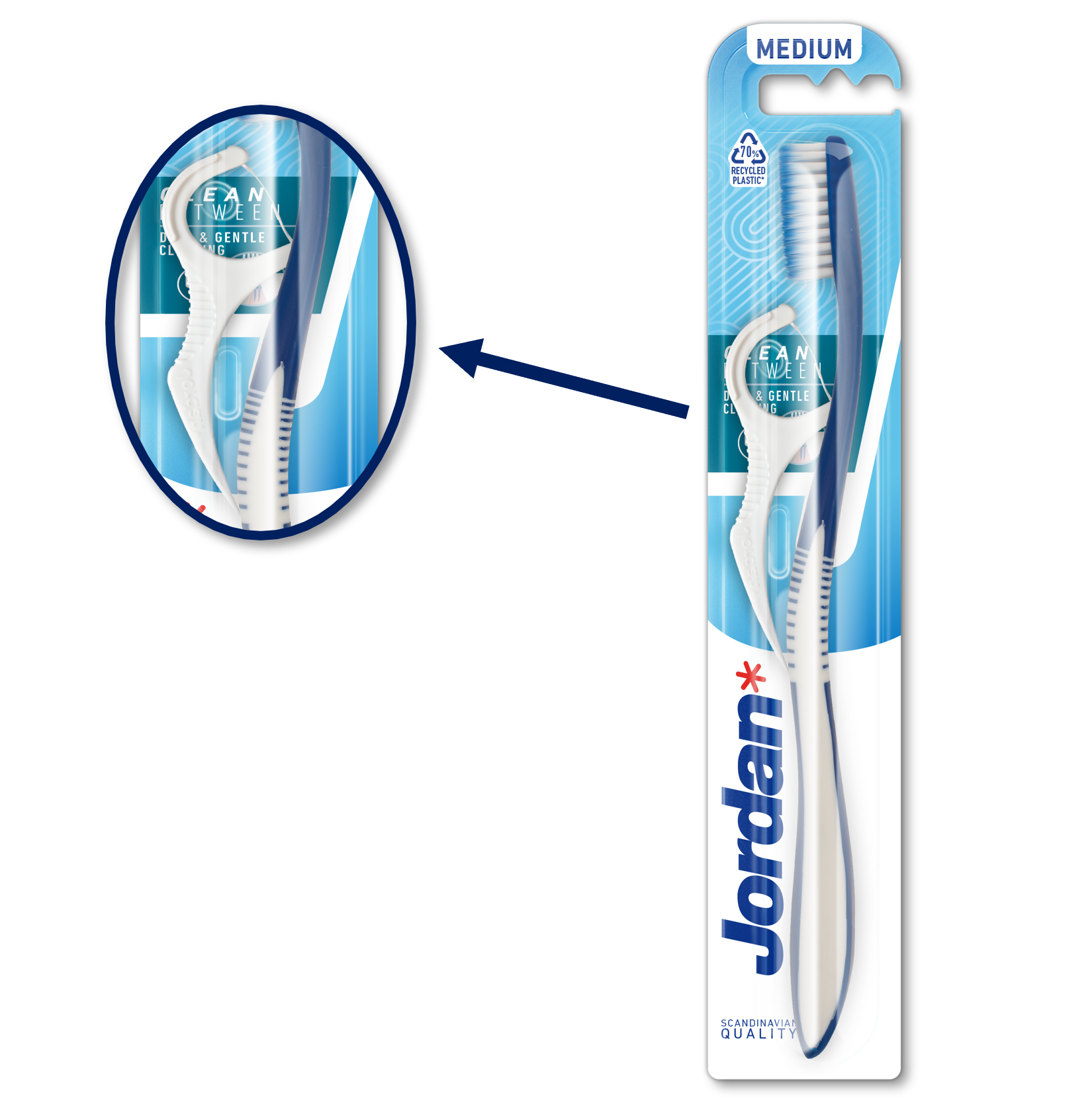 Szczoteczka do Zębów Clean Between z Flosserem