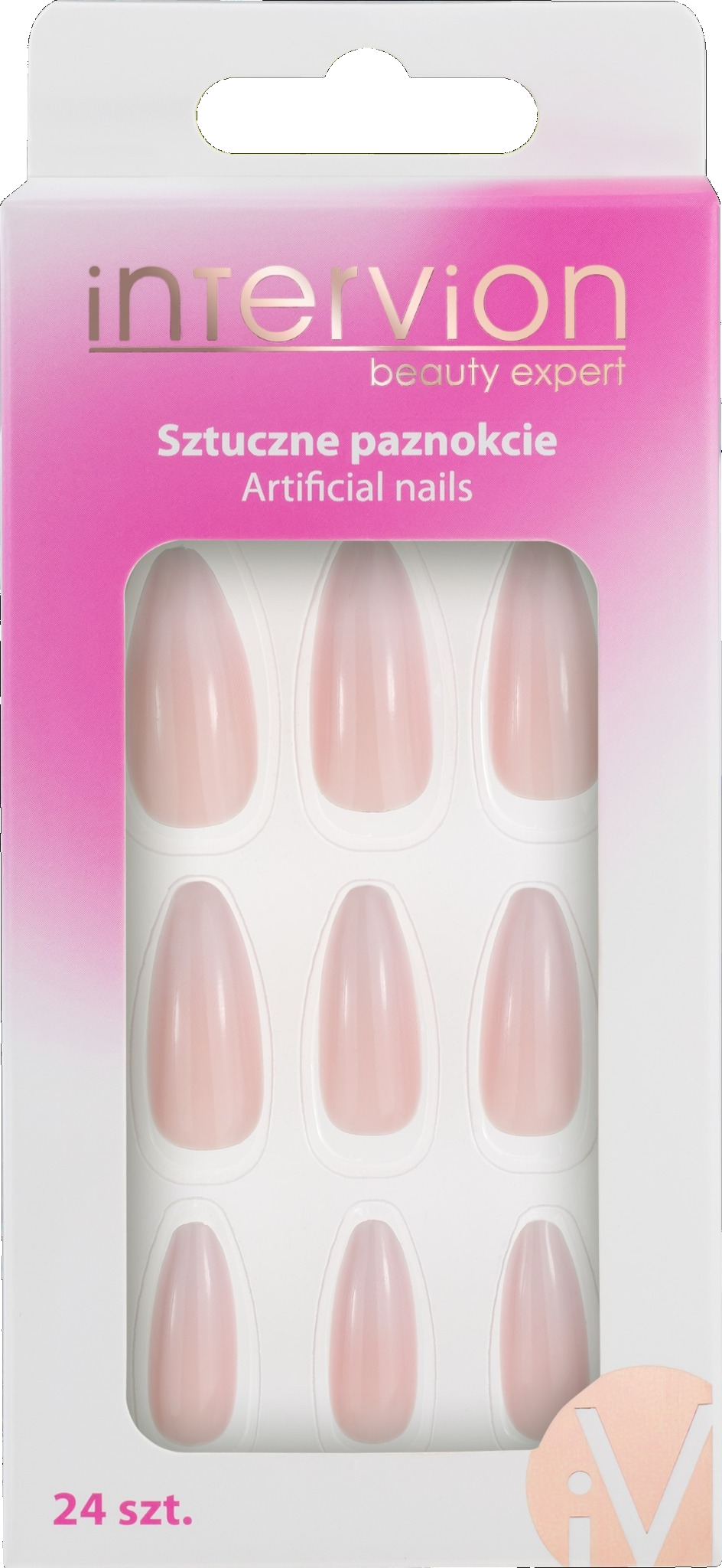 Sztuczne Paznokcie Różowo-Białe Ombre