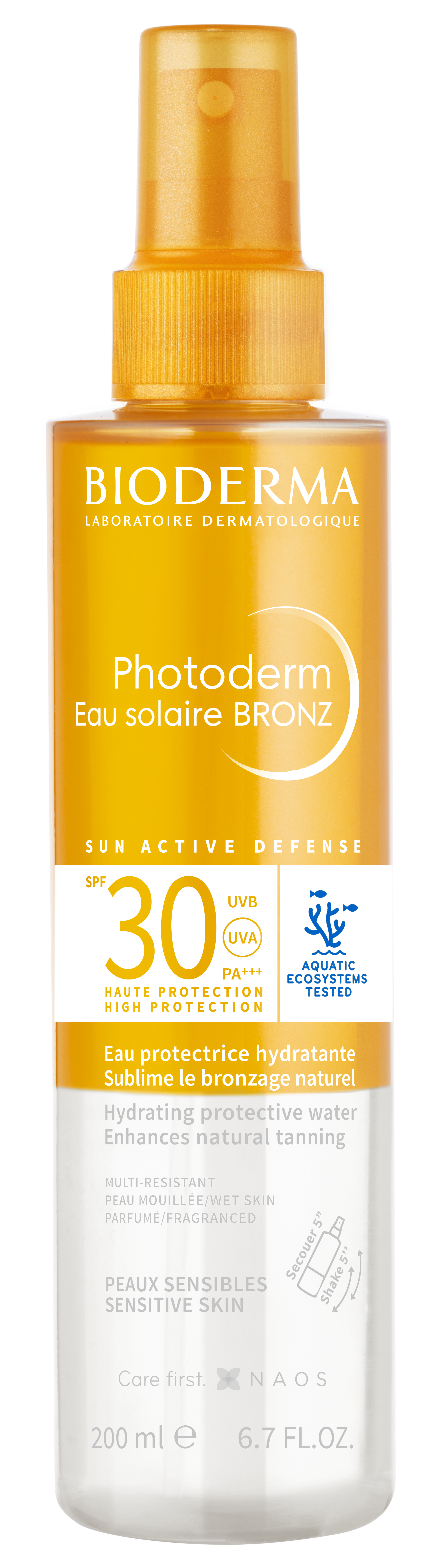 Photoderm Eau Solaire Bronz Nawilżająca Dwufazowa Ochrona Przeciwsłoneczna z Filtrem SPF30 Przyspieszająca Opaleniznę