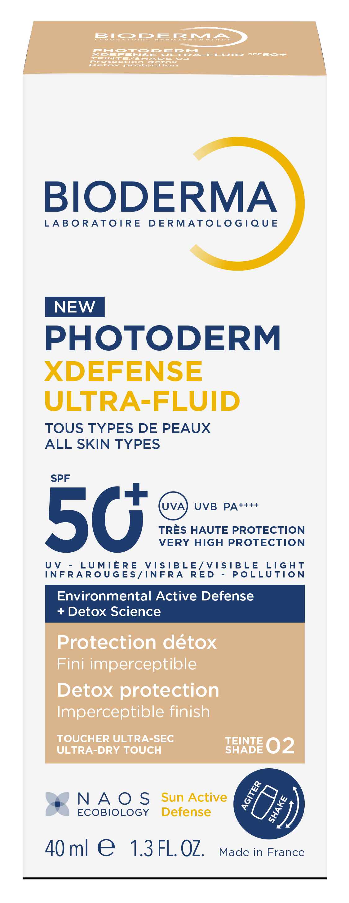 Photoderm XDefense Tinted ochronny fluid tonujący do twarzy SPF 50+ odcień 01 Very Light