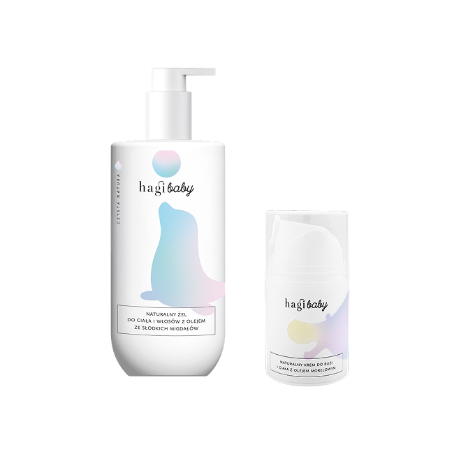 Zestaw Hagi Baby Krem do Buzi i Ciała + Naturalny Żel do Ciała i Włosów