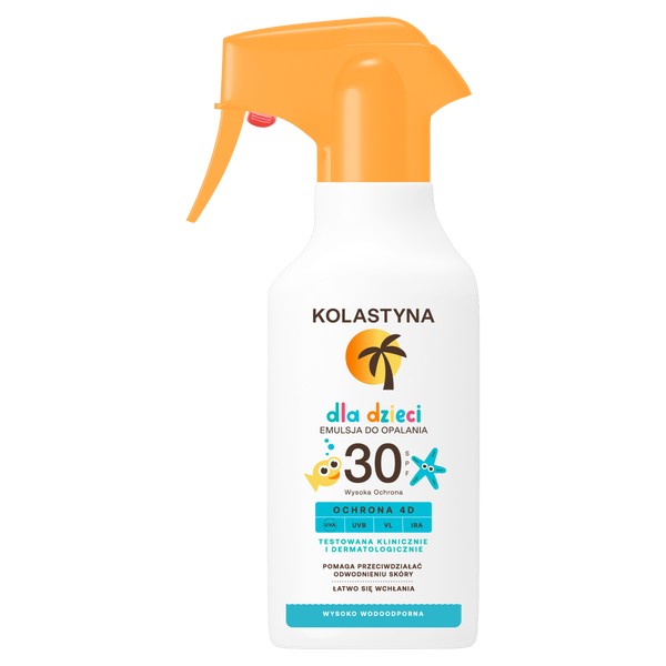 Wysoko Wodoodporna Emulsja do Opalania dla Dzieci z Filtrem SPF30