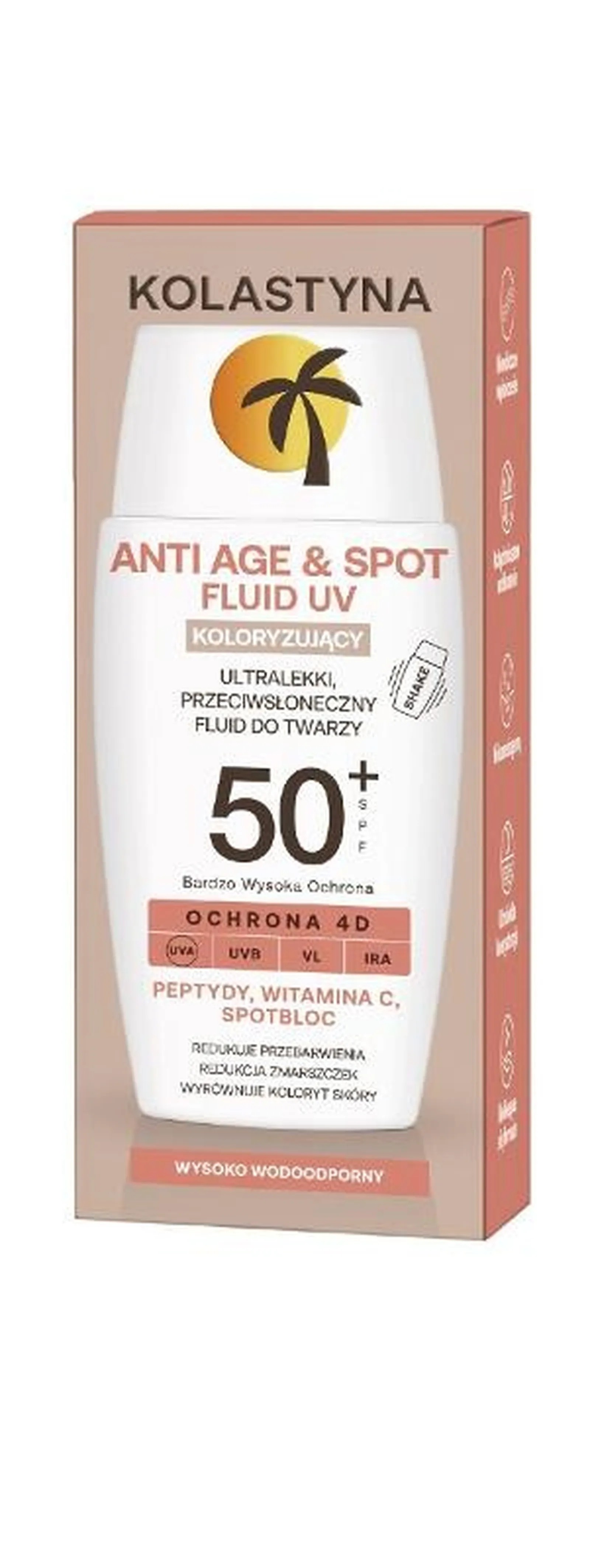 Ultralekki Koloryzujący Fluid Przeciwsłoneczny do Twarzy z Filtrem SPF50+
