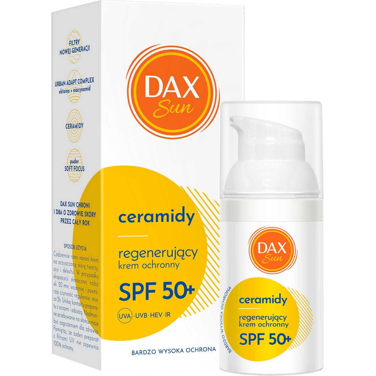 Regenerujący Krem Ochronny z Ceramidami i Filtrem SPF50+
