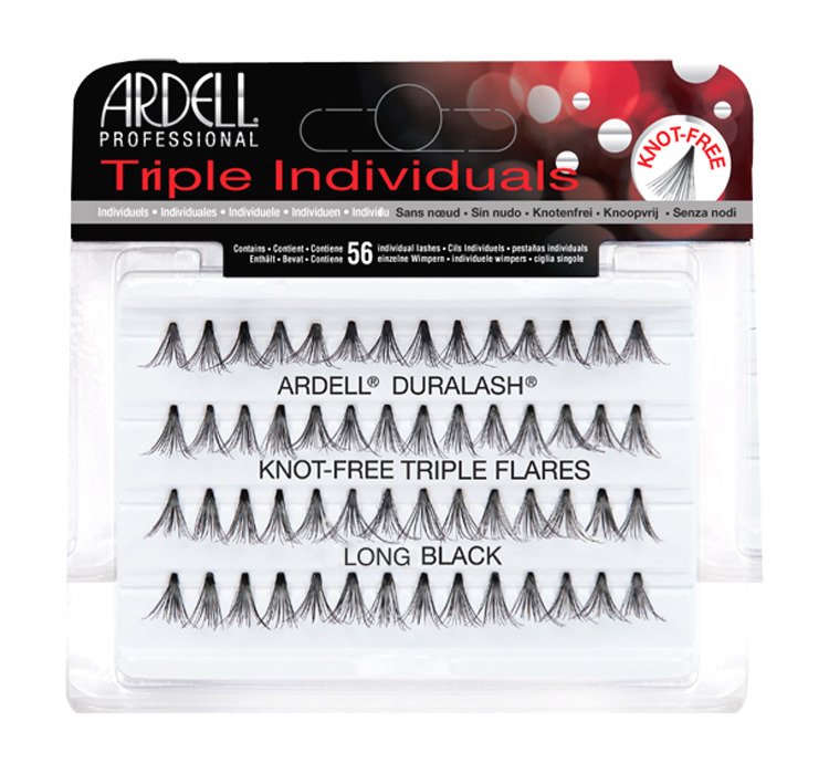 Duralash Knot Free Triple Long Black Kępki długich rzęs bez węzełków czarne Short
