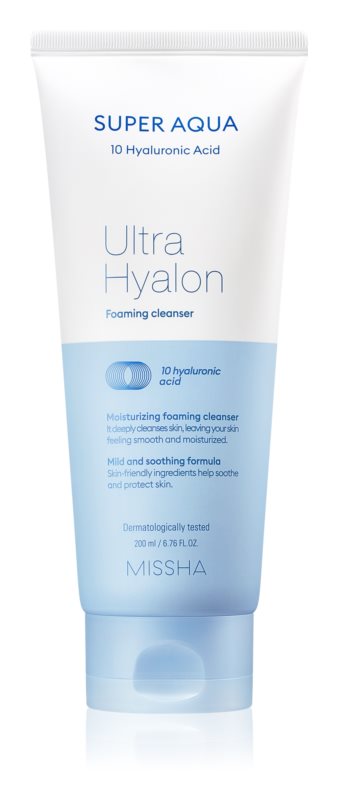 Super Aqua Ultra Hyalron Oczyszczająca Pianka do twarzy