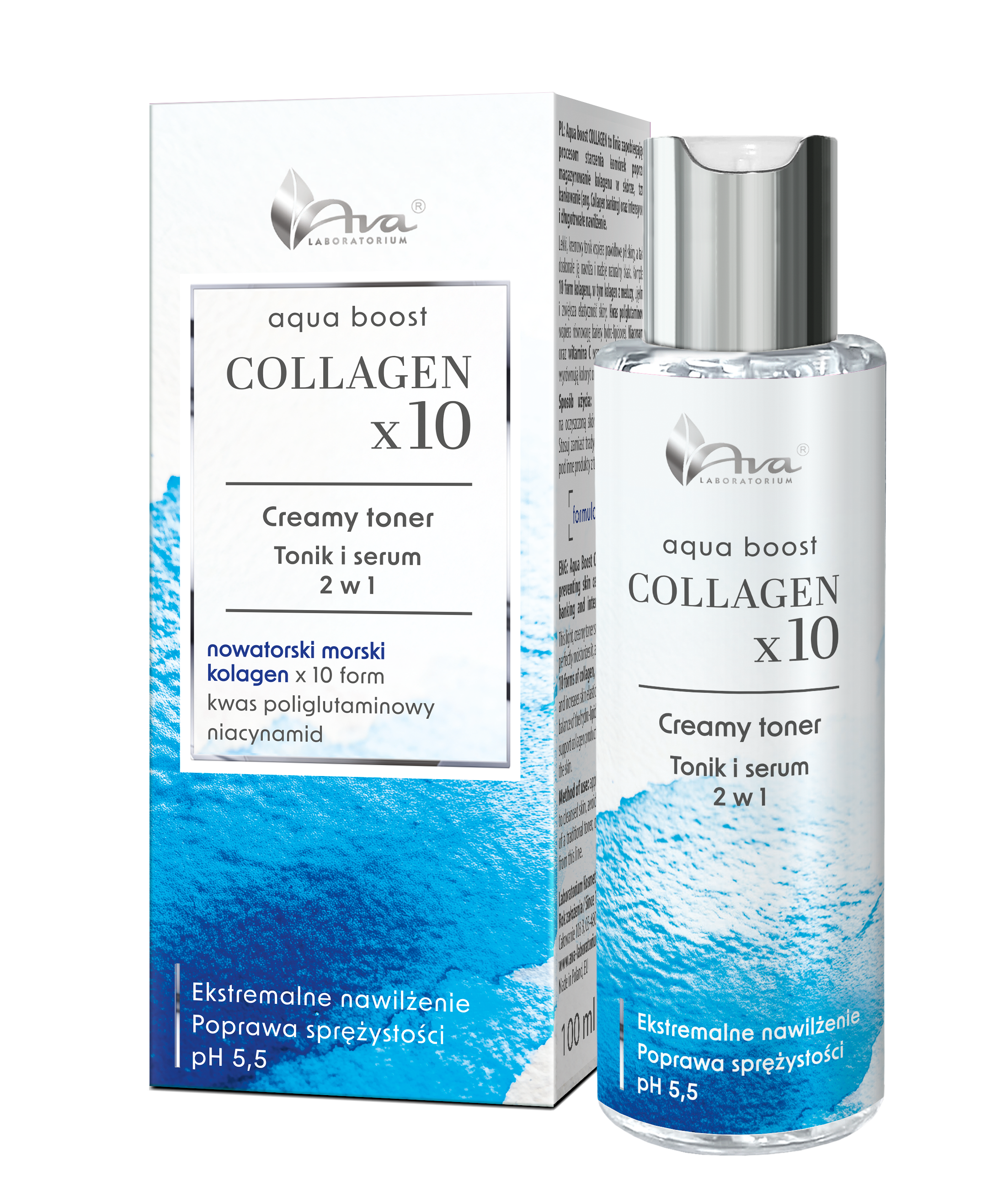 Aqua Boost CollagenTonik i Serum 2w1