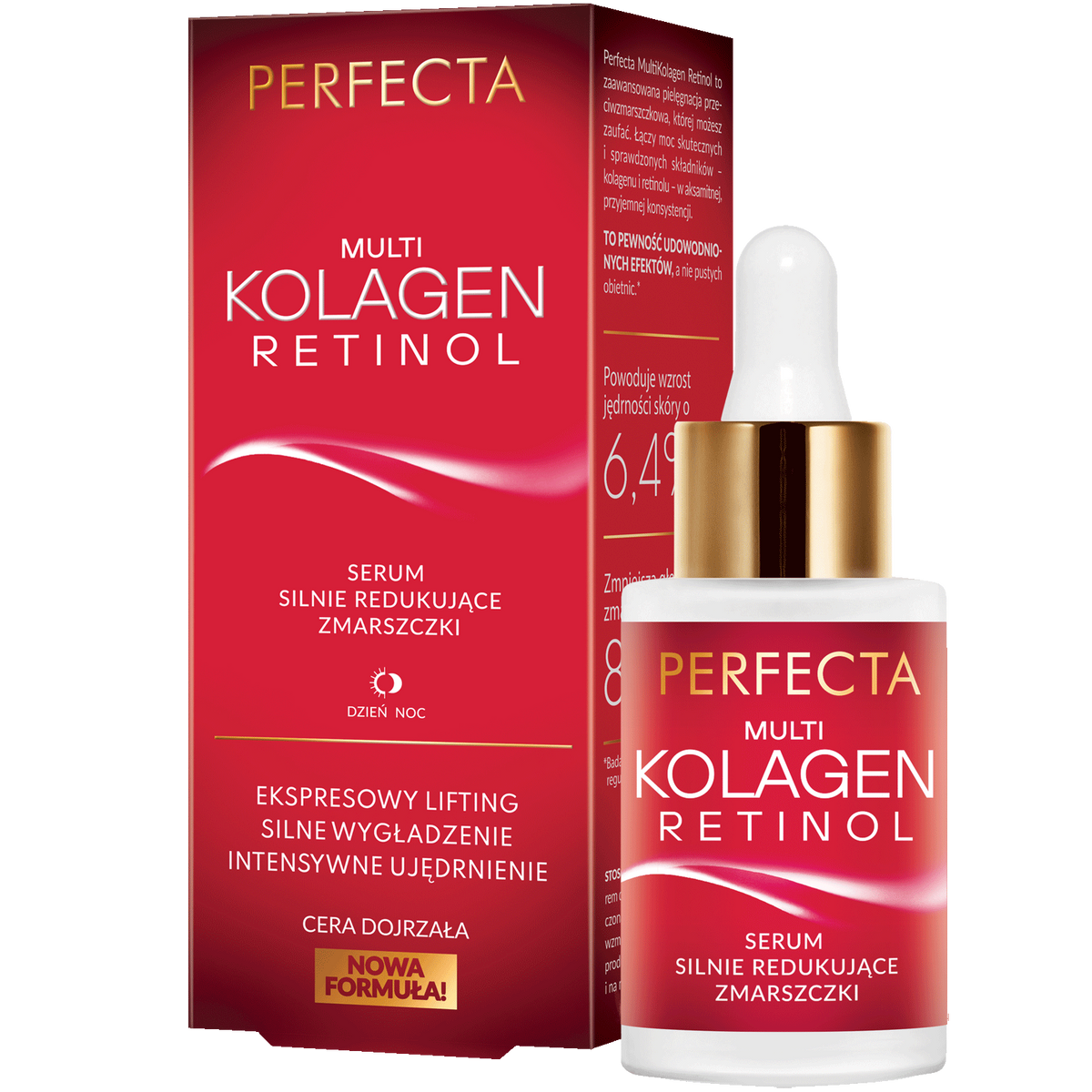 Multi-Kolagen Retinol Przeciwstarzeniowe Serum do Twarzy Redukujące Zmarszczki