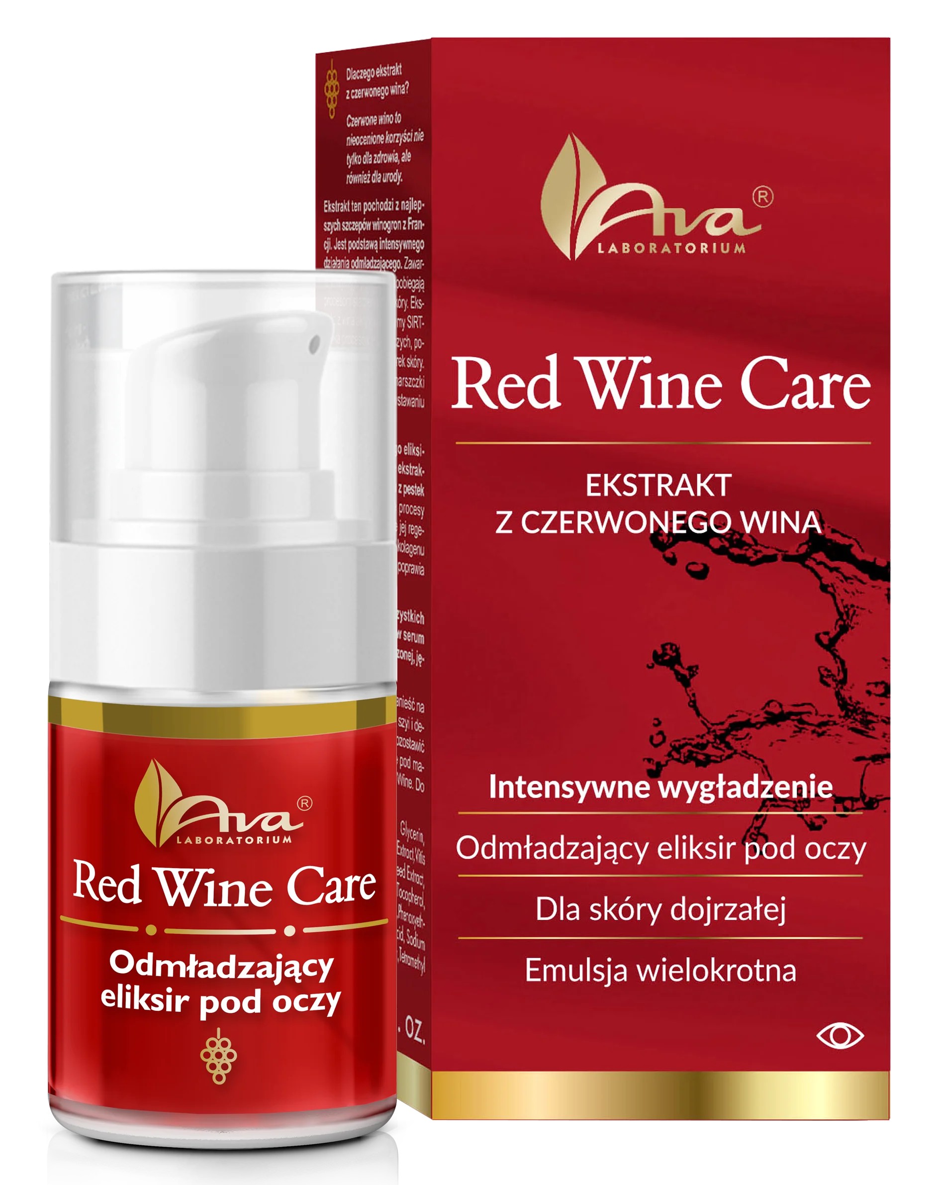 Red Wine Care Odmładzający Eliksir pod Oczy dla Skóry Dojrzałej