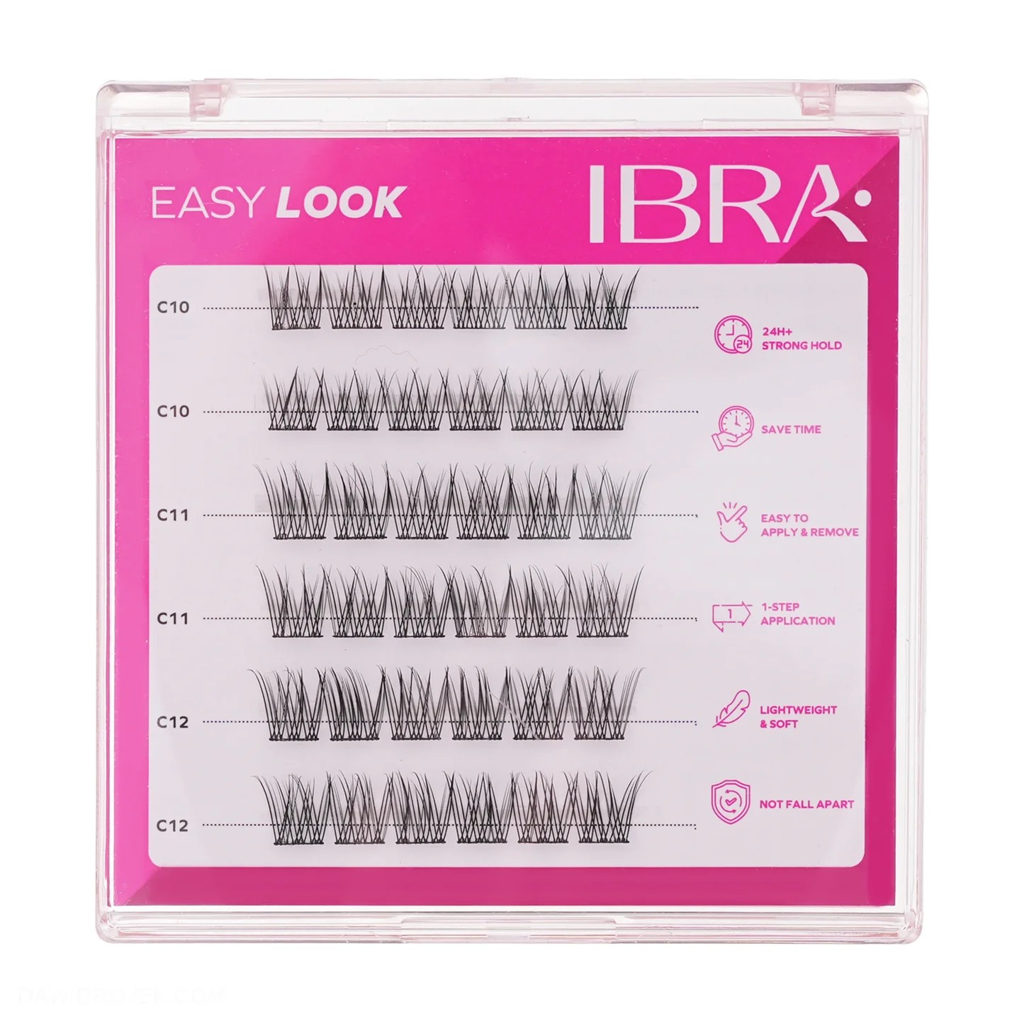 Samoprzylepne Kępki Rzęs Easy Look Skręt C/0,07