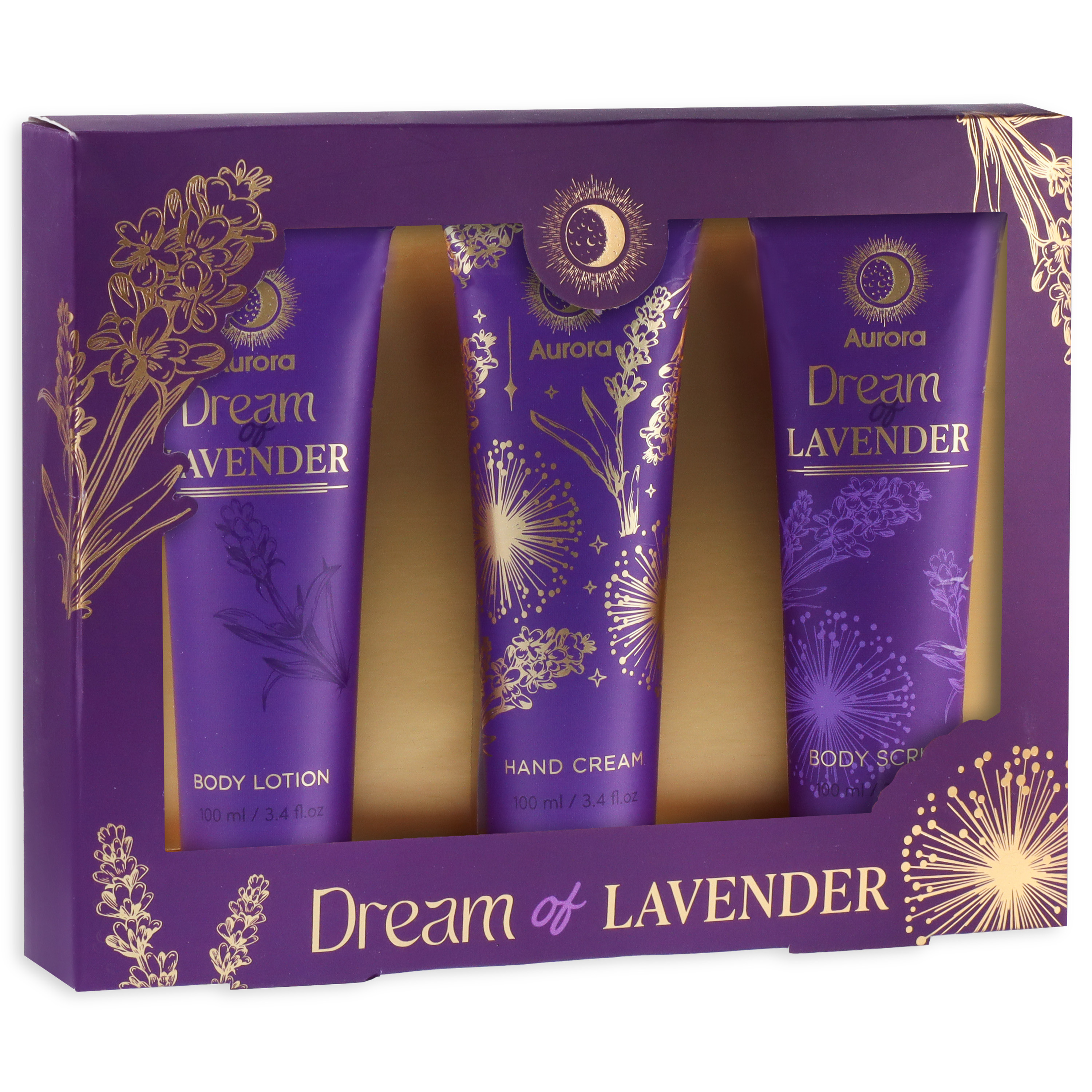 Zestaw Kosmetyków do Pielęgnacji Ciała Dream of Lavender Krem do Rąk + Balsam do Ciała + Peeling